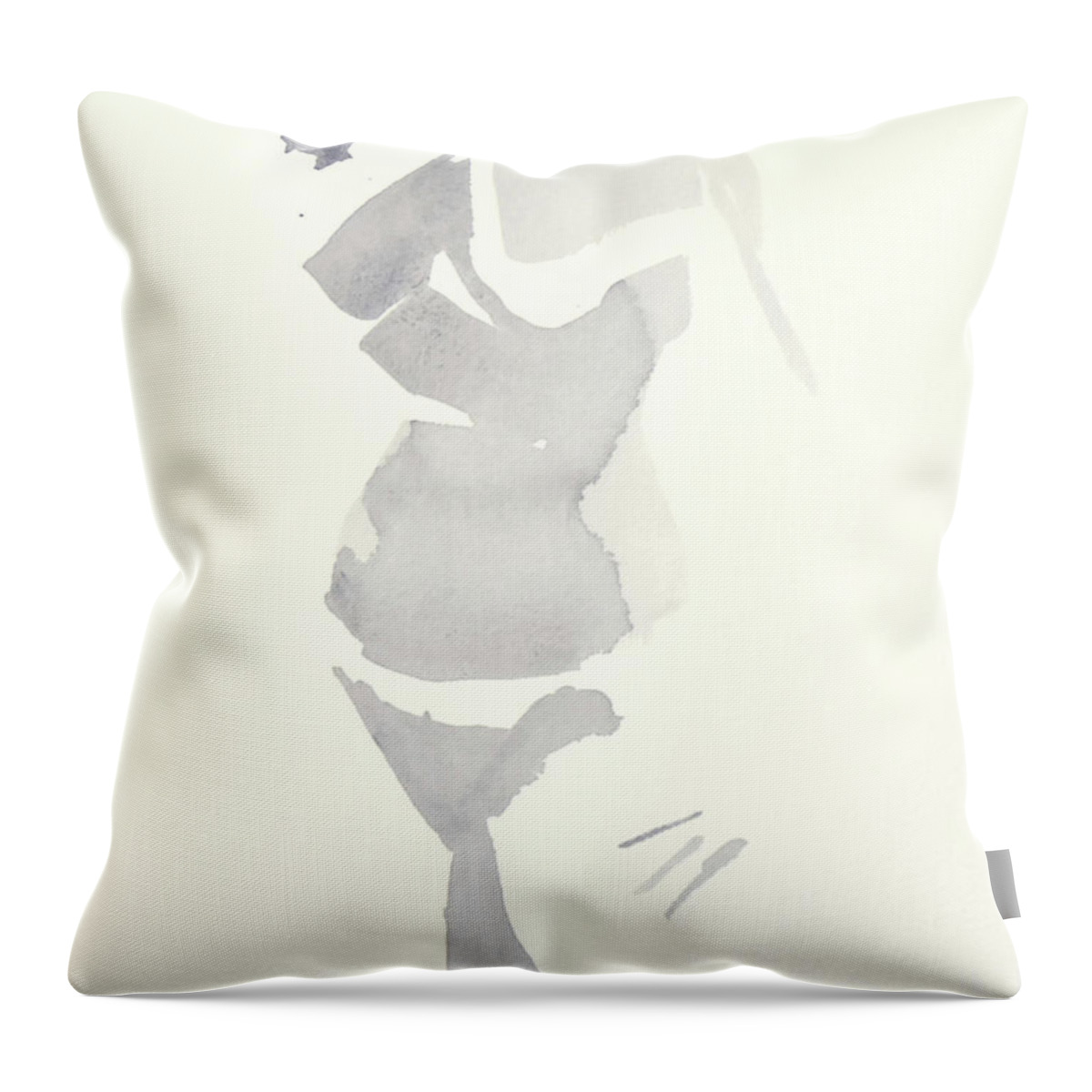 Torso Throw Pillow featuring the painting torso_1228_clean_Up to 70 x 90 cm on canvas by Marica Ohlsson