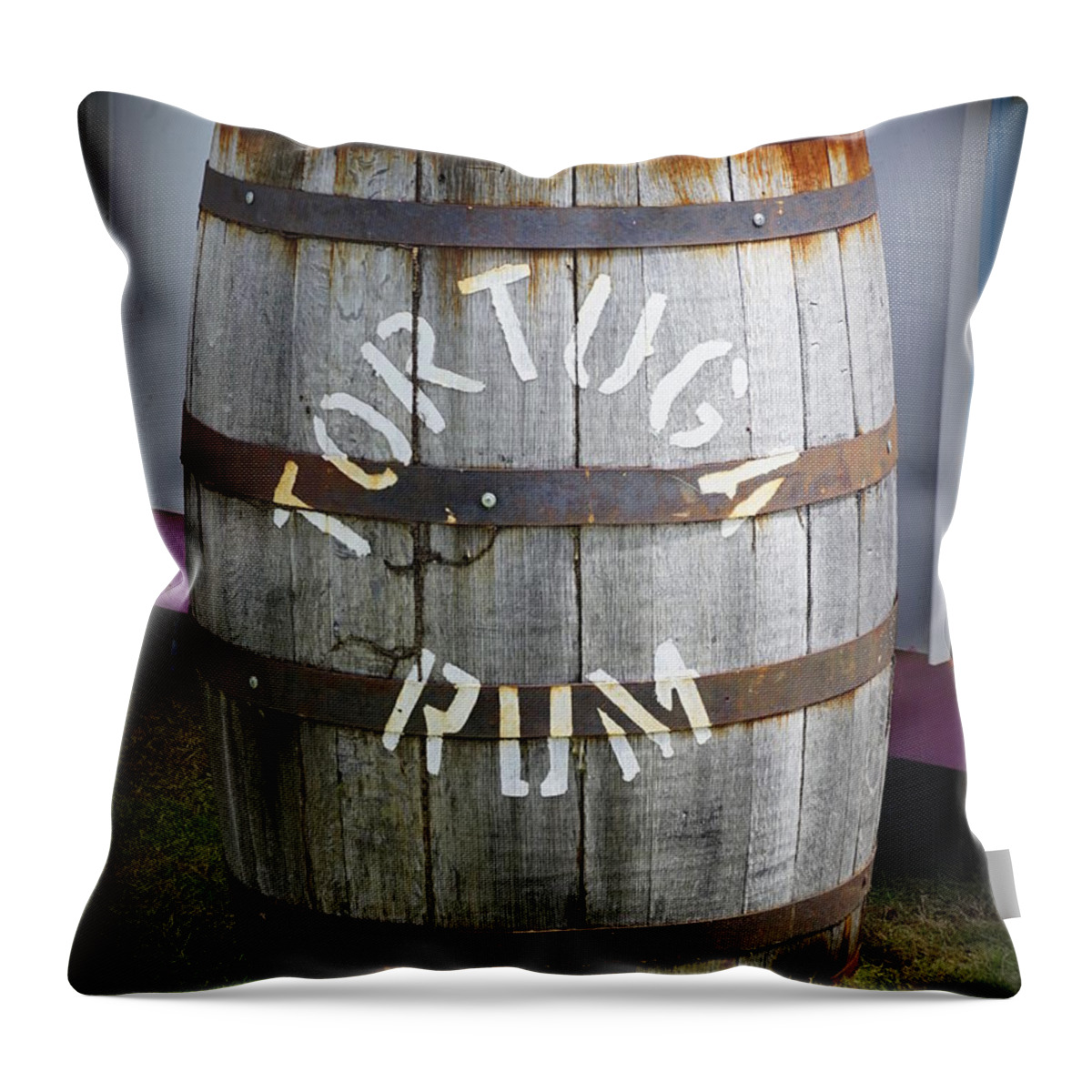 Rum Throw Pillow featuring the photograph Tortuga Rum by Laurie Perry