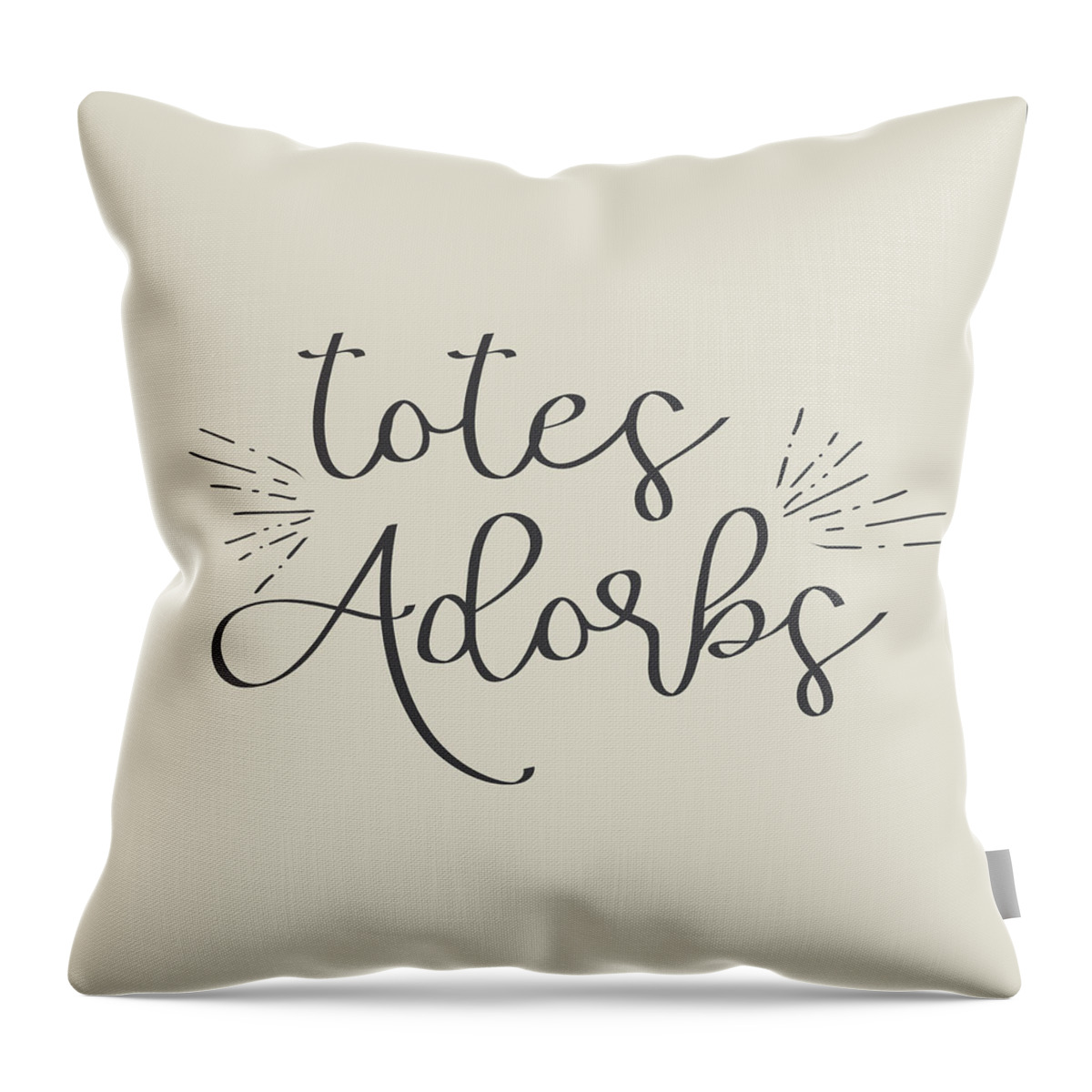 Totes Throw Pillow featuring the digital art Totes Adorbs by Jaime Friedman