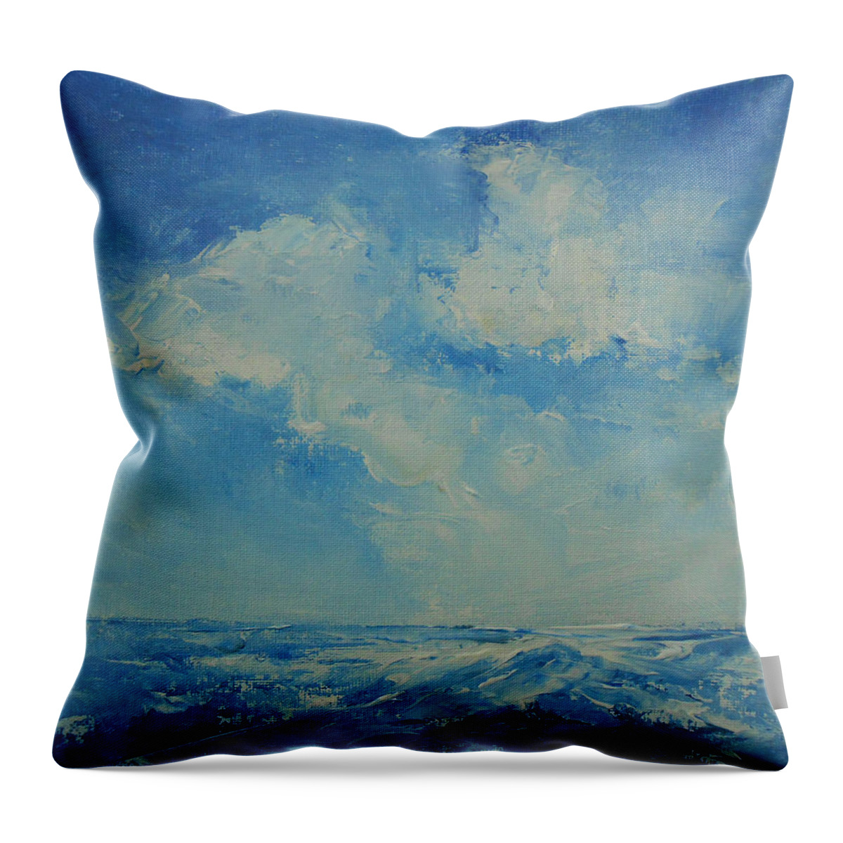 Abstract Throw Pillow featuring the painting Touch The Sky by Jane See
