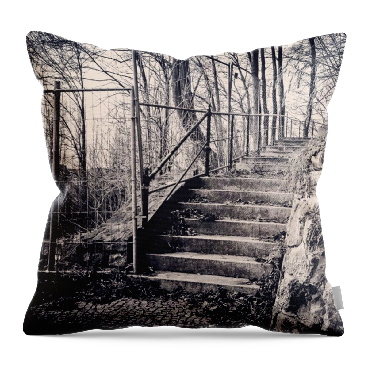 Sackgasse Throw Pillow featuring the photograph Tourismus-perle by Mandy Tabatt