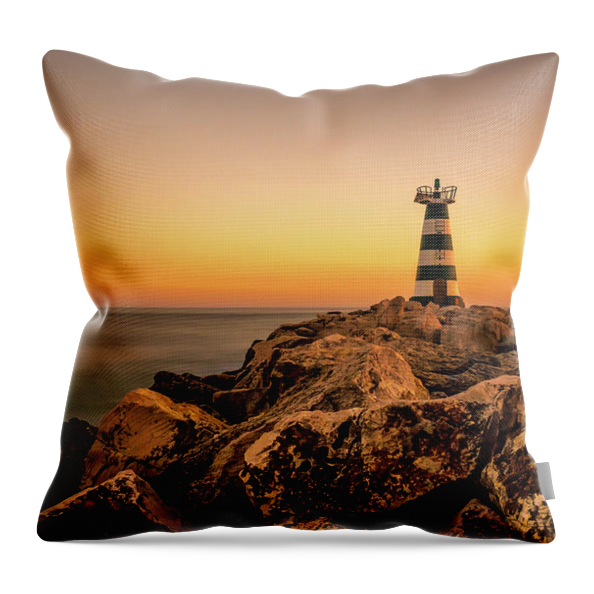Lighthouse Throw Pillow featuring the photograph Tower of Light by Nick Bywater