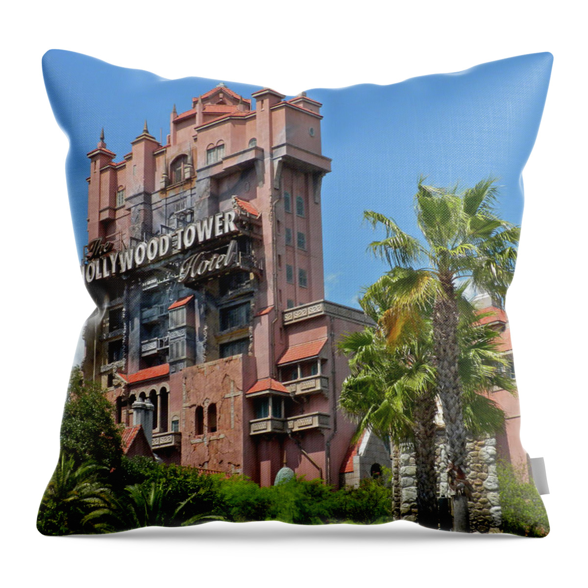 Tower Of Terror Throw Pillow featuring the photograph Tower of Terror MP by Thomas Woolworth