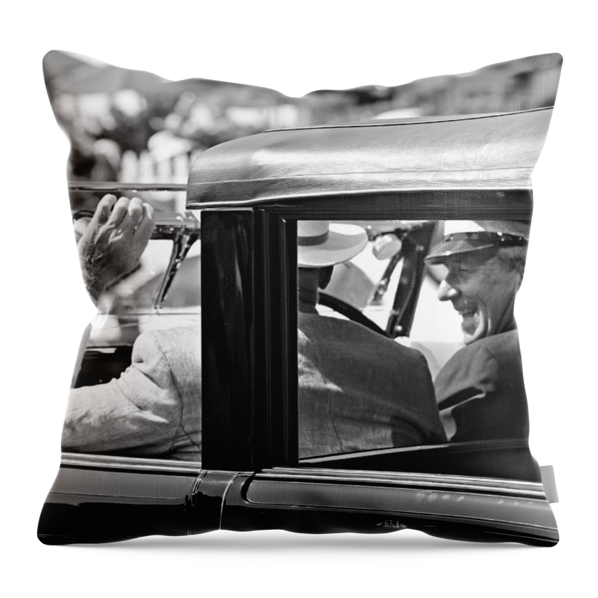 Hipano-suiza Throw Pillow featuring the photograph Town Car at Pebble Beach by Steve Natale