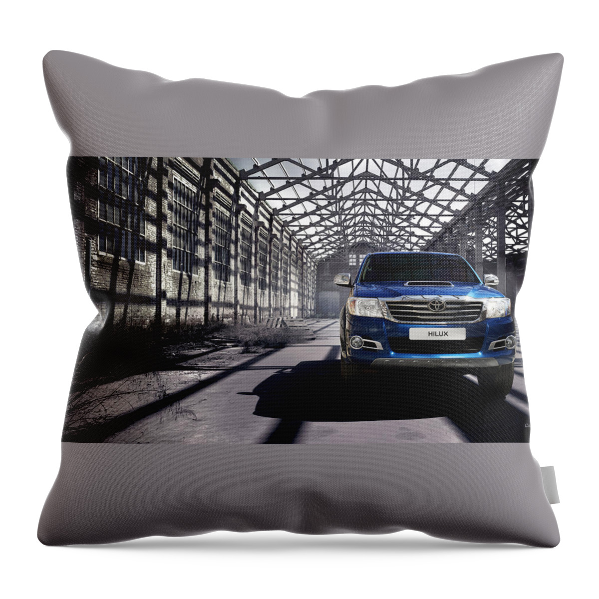 Toyota Hilux Throw Pillow featuring the digital art Toyota Hilux by Super Lovely