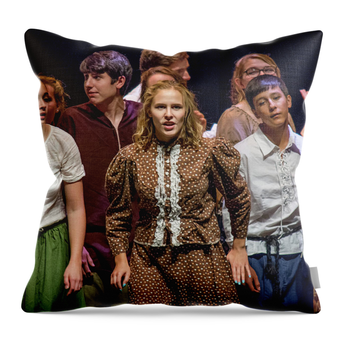 From The Totem Pole High School Production Awards. Throw Pillow featuring the photograph Tpa014 by Andy Smetzer