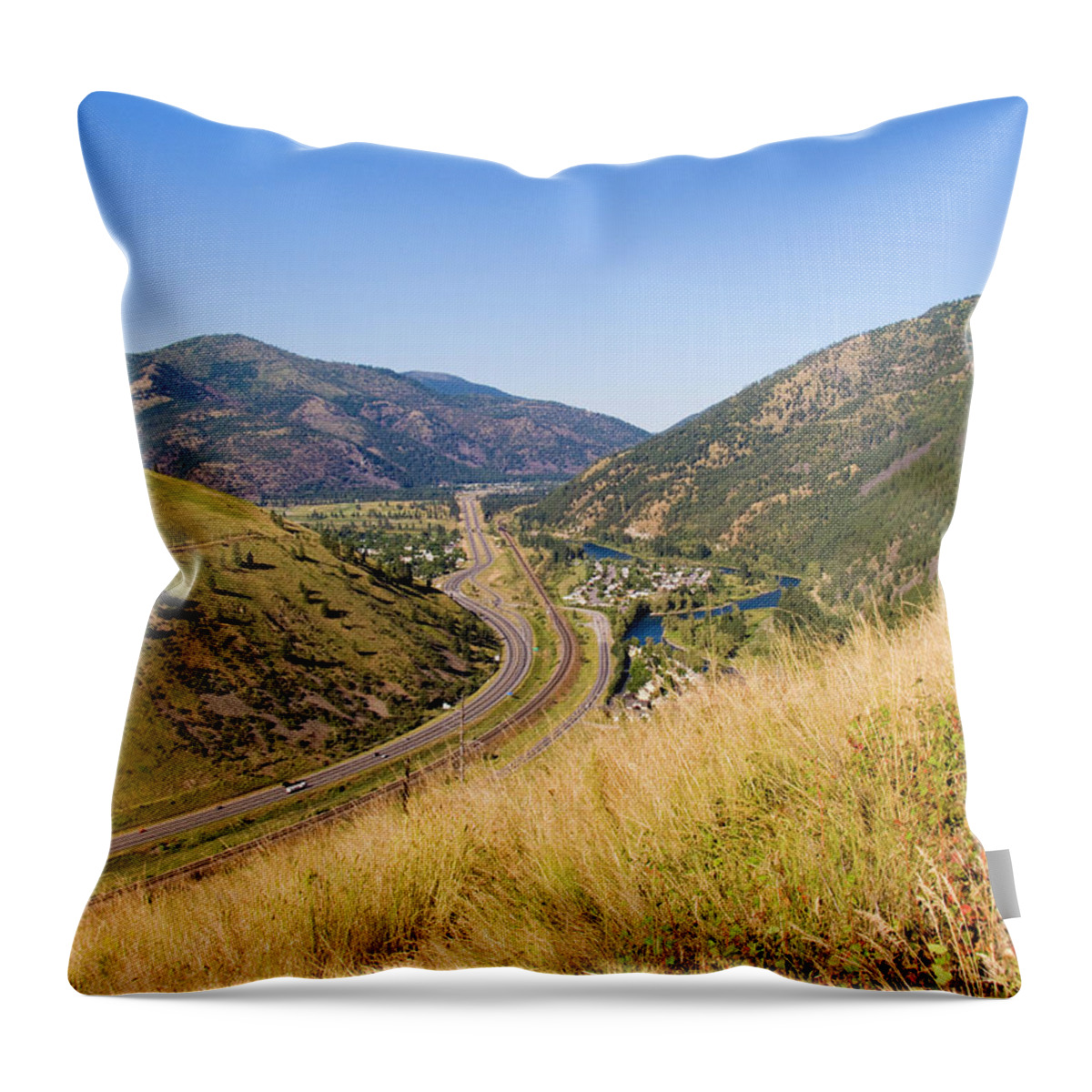 Adventure Throw Pillow featuring the photograph Hellgate Canyon by Todd Bannor