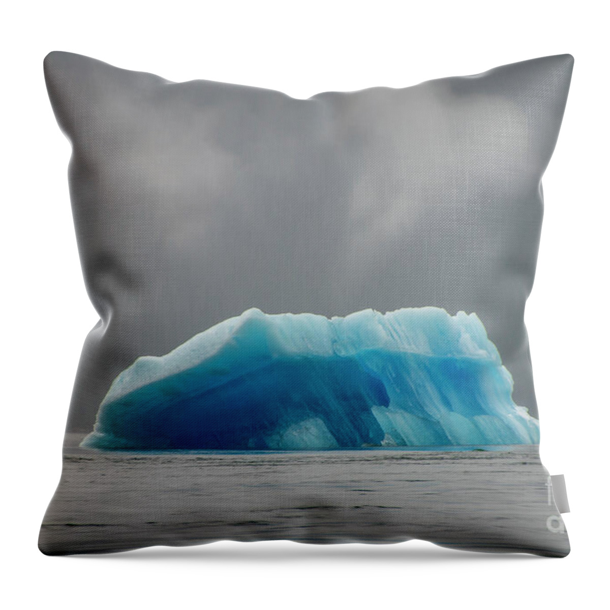 Iceberg Throw Pillow featuring the photograph Iceberg - Tracy Arm Fjord by Louise Magno