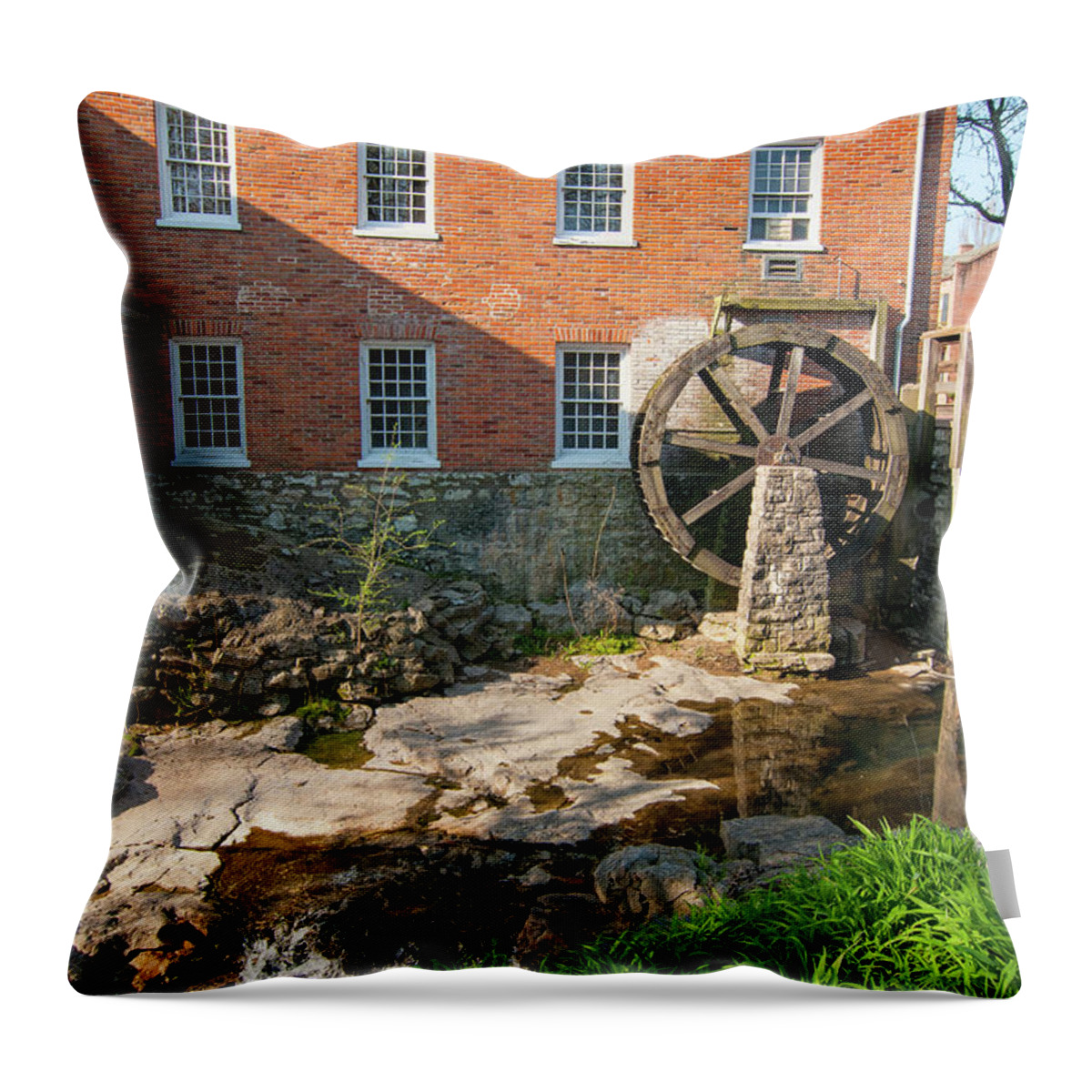 Missouri Throw Pillow featuring the photograph Trailhead Brewery by Steve Stuller