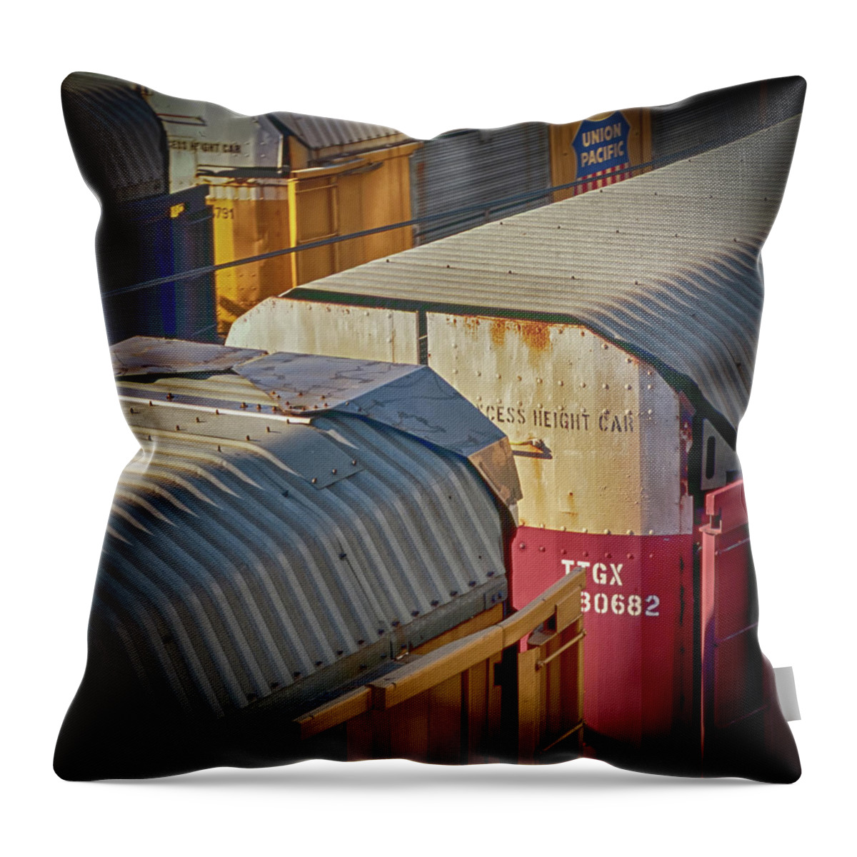 Trains Throw Pillow featuring the photograph Trains - Nashville by Samuel M Purvis III