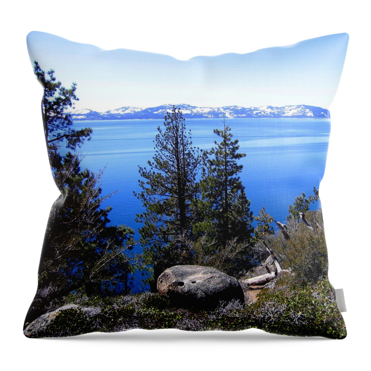 Lake Tahoe Throw Pillow featuring the photograph Tranquil Lake Tahoe by Will Borden