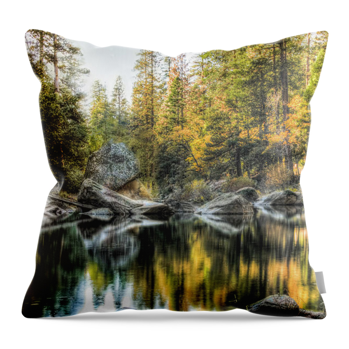 Susaneileenevans Throw Pillow featuring the photograph Tranquility by Susan Eileen Evans