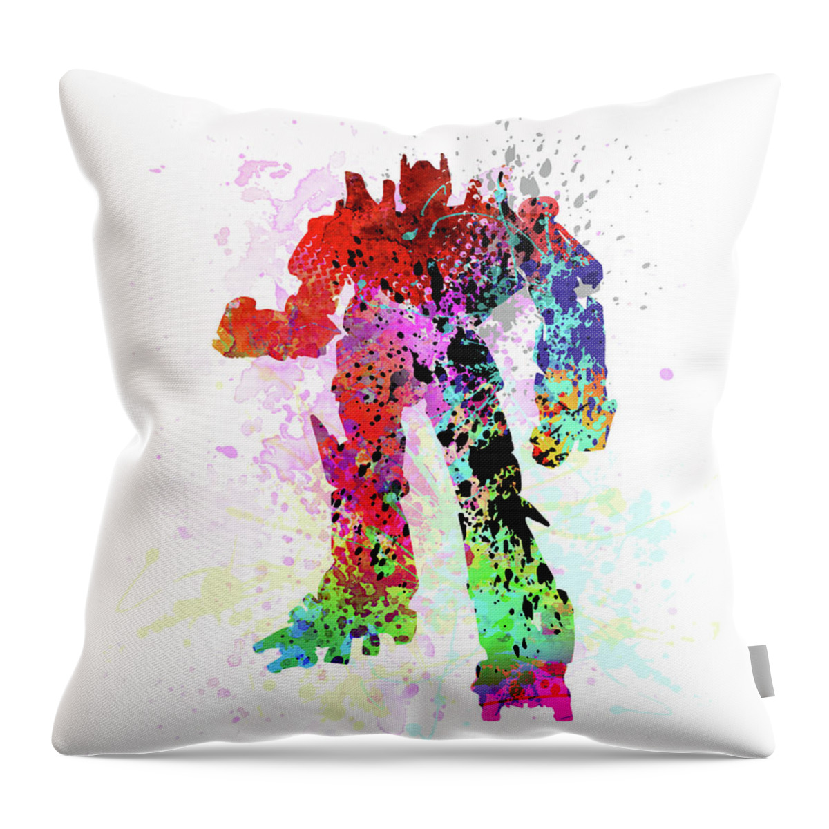 Art Print Throw Pillow featuring the painting Transformers by Art Popop