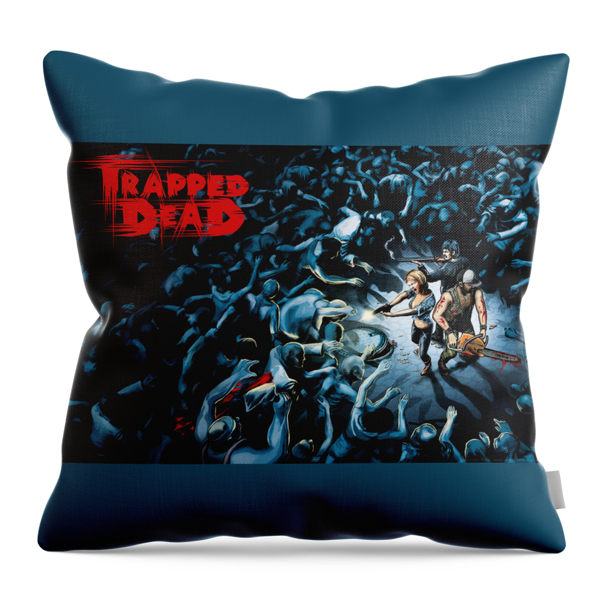 Trapped Dead Throw Pillow featuring the digital art Trapped Dead by Maye Loeser