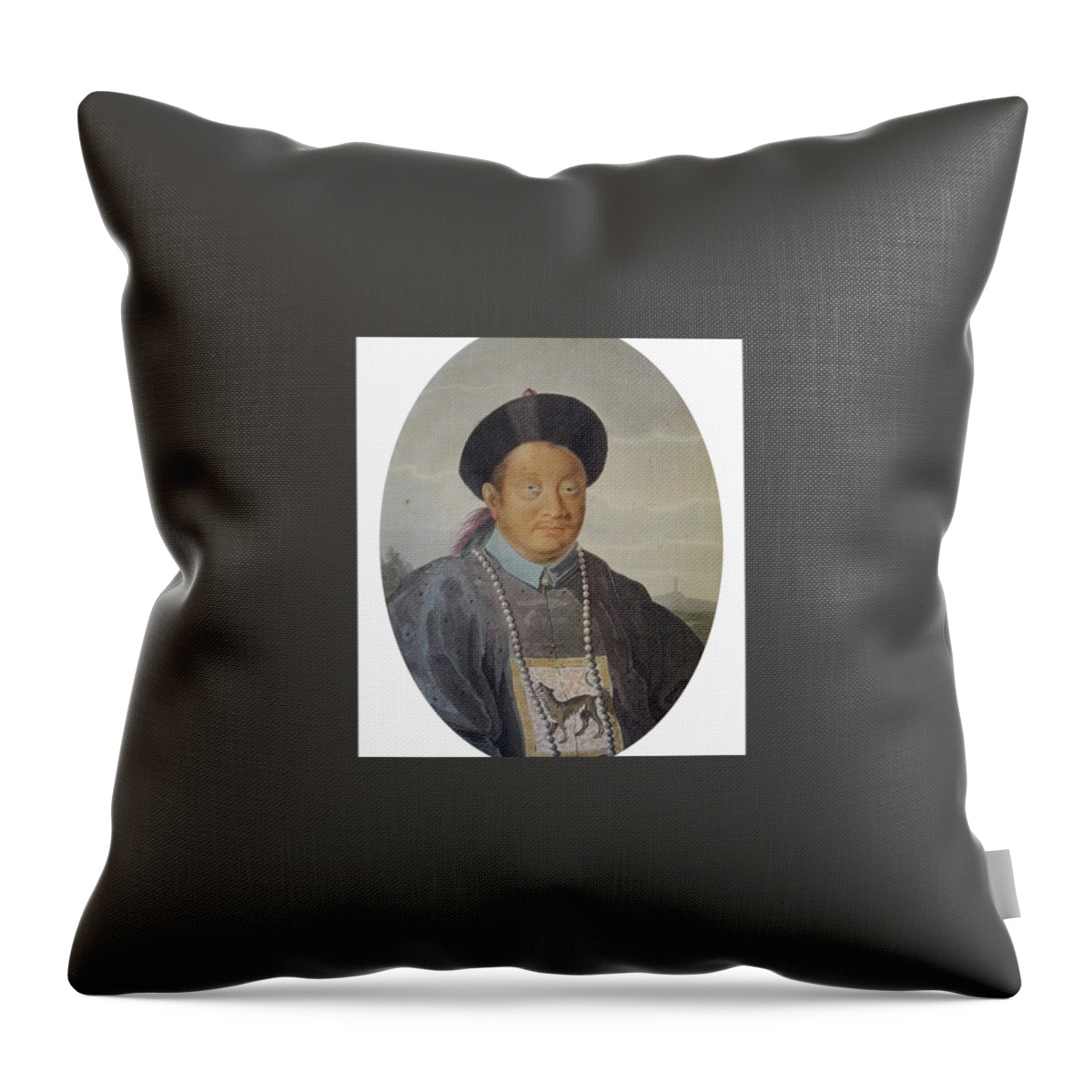 Barrow (john) Travels In China Throw Pillow featuring the painting Travels in China by MotionAge Designs