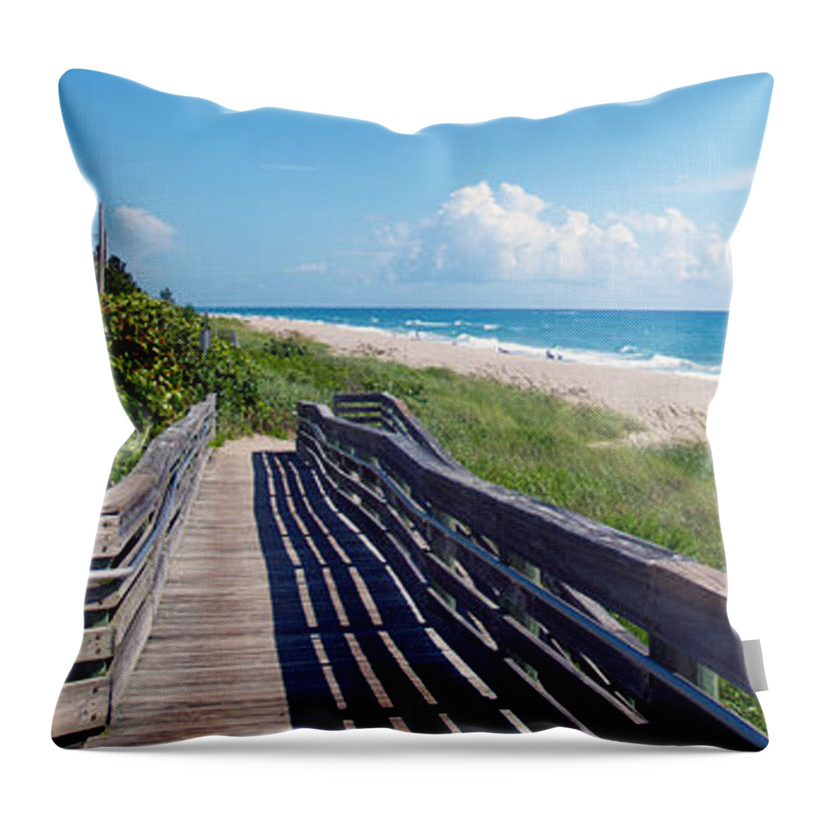 Beach Throw Pillow featuring the photograph Treasure Coast Florida Seascape Collage 2 by Ricardos Creations