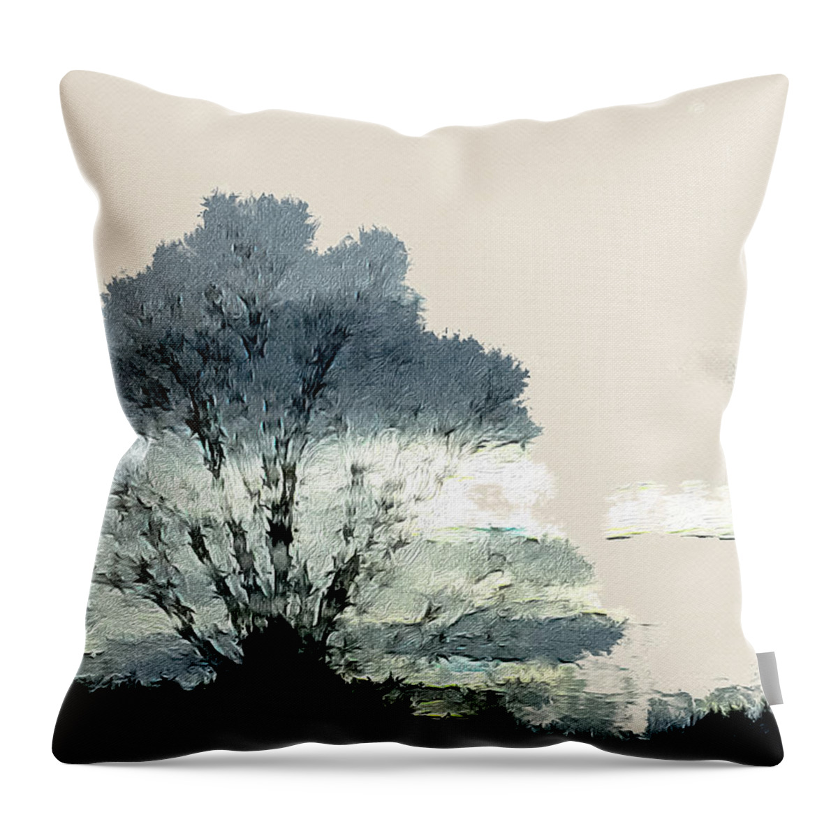 Abstract Throw Pillow featuring the photograph Tree Along the Way by Ronda Broatch