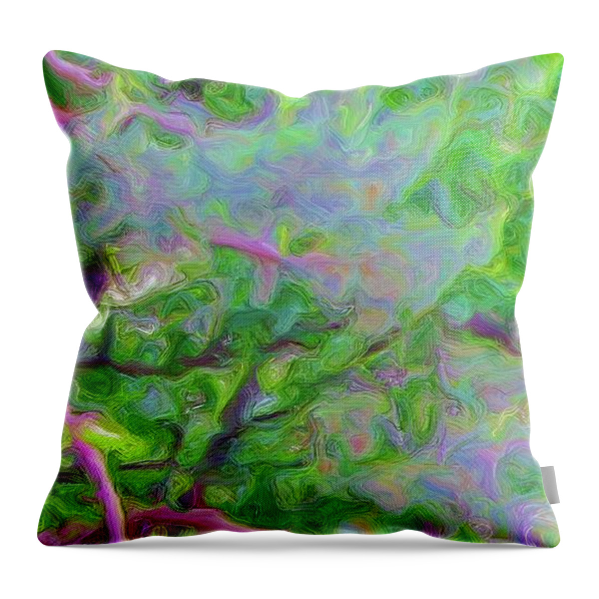 Trees Throw Pillow featuring the painting Tree Branch Color by Susanna Katherine