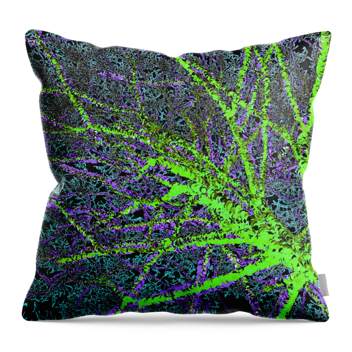 Abstract Throw Pillow featuring the painting Tree-mendous by Bruce Nutting