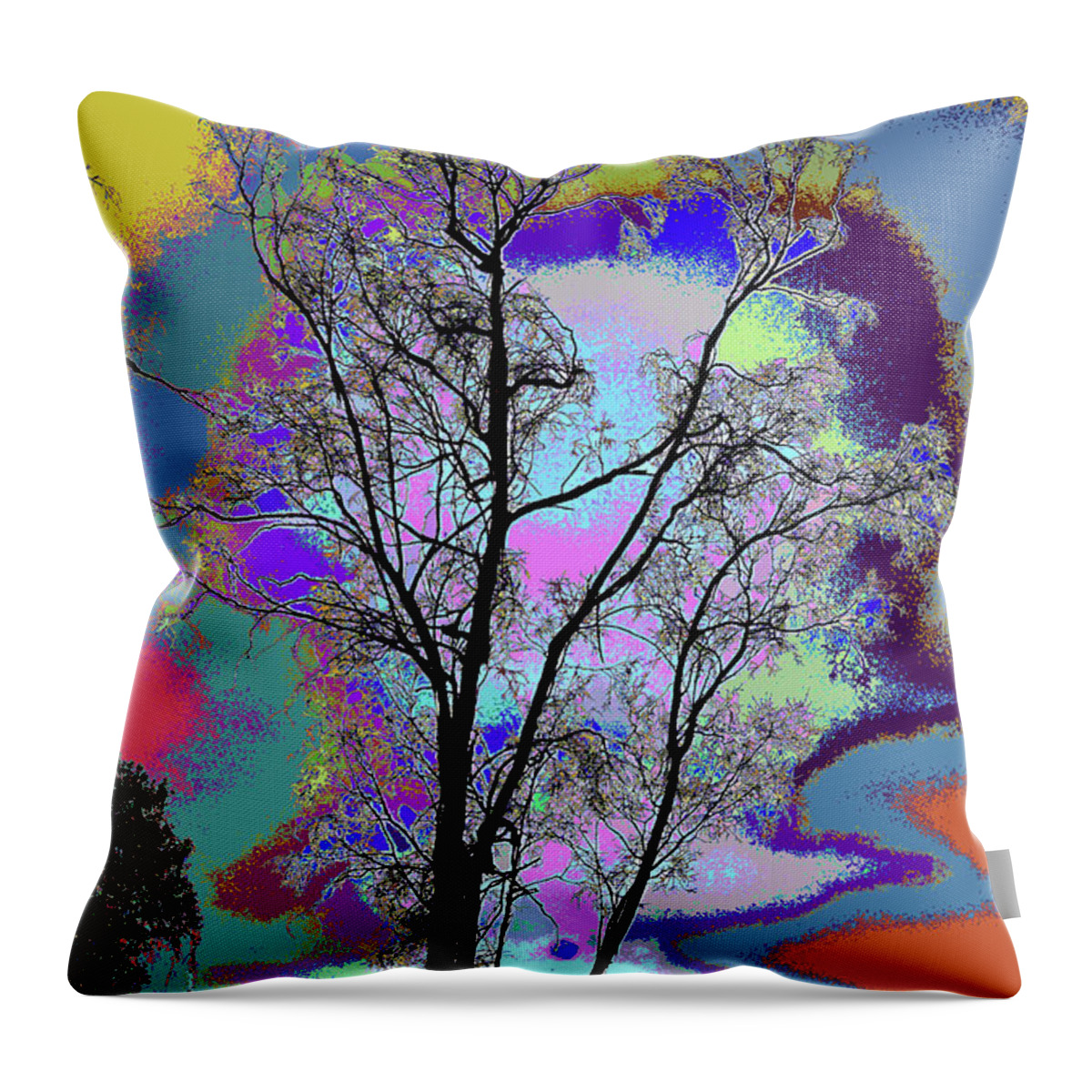 Tree - Story Of Life Throw Pillow featuring the photograph Tree - Story Of Life by Kenneth James