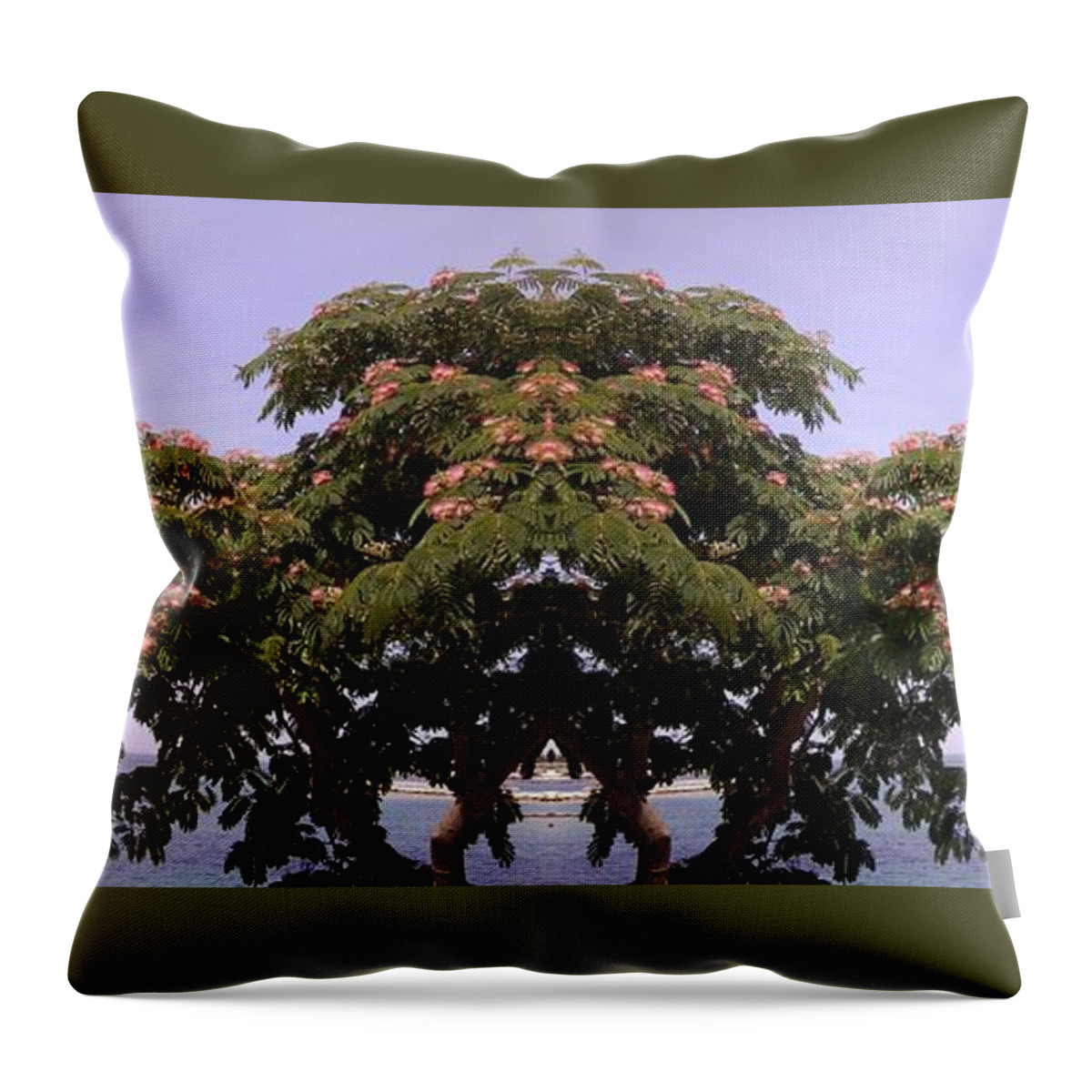 Photo Throw Pillow featuring the photograph TreeGate Neos Marmaras by Julia Woodman