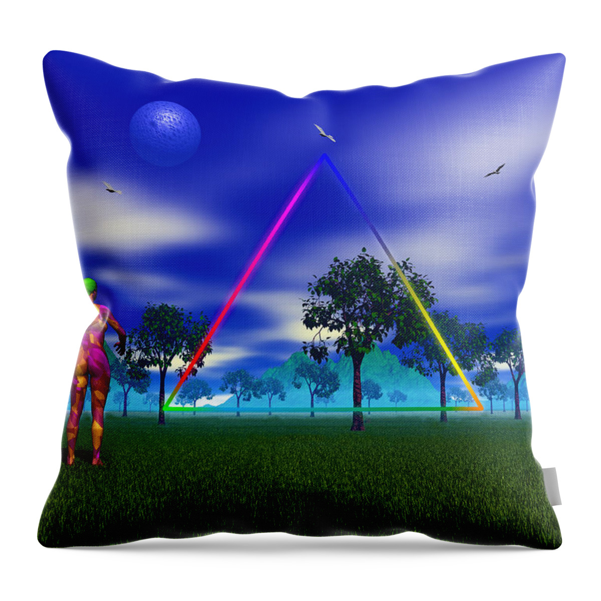Landscape Throw Pillow featuring the photograph Triangel by Mark Blauhoefer
