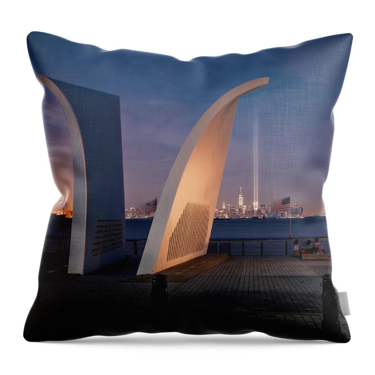 2016 Throw Pillow featuring the photograph Tribute in light by Eduard Moldoveanu