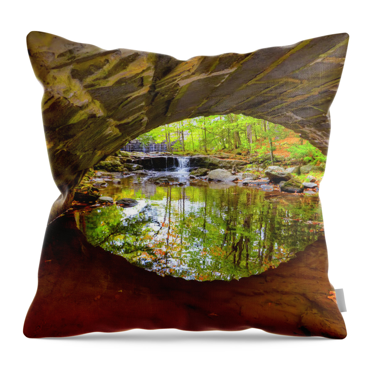Fall Throw Pillow featuring the photograph Trollville by Jeff Cooper