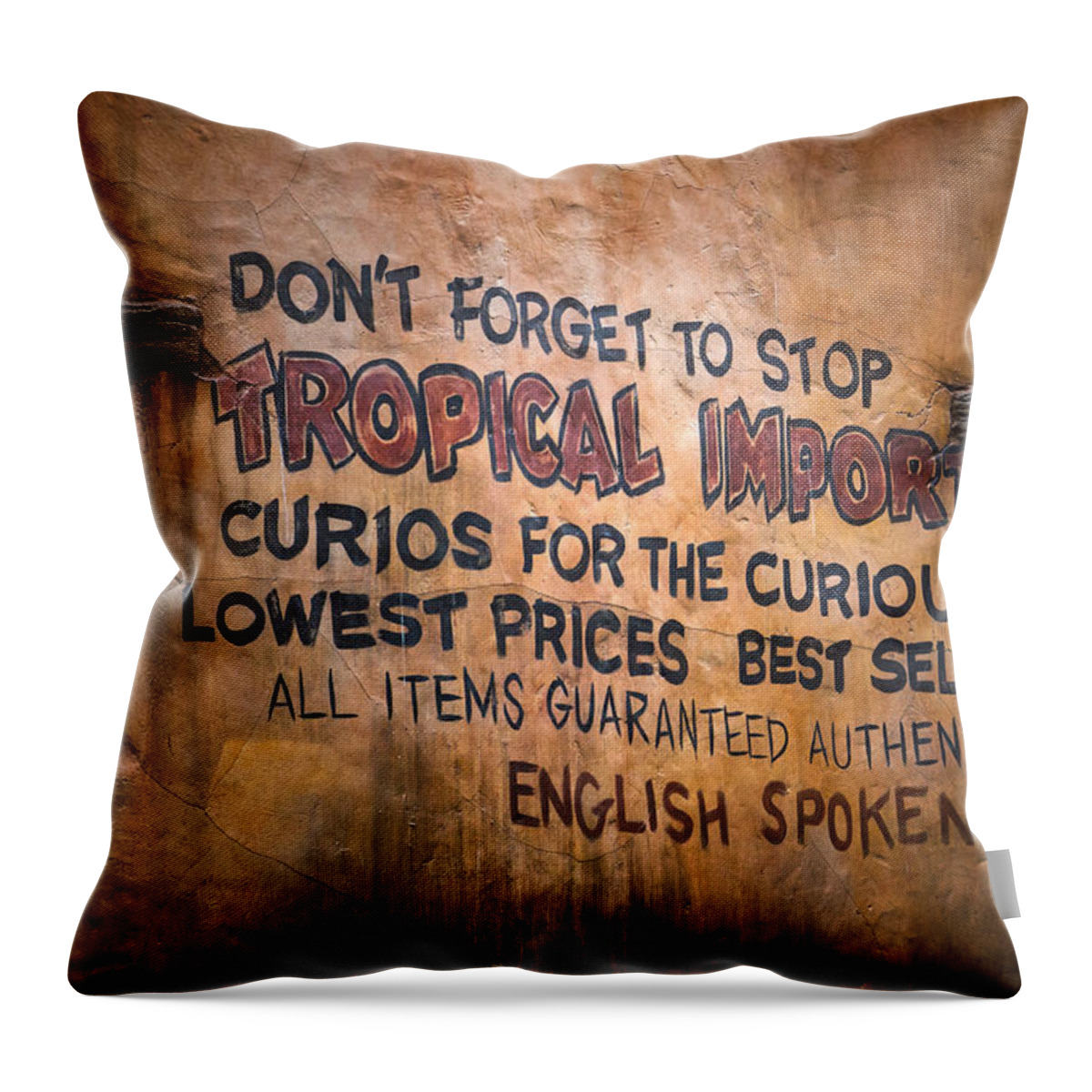 Magic Kingdom Throw Pillow featuring the photograph Tropical Imports by Mark Andrew Thomas