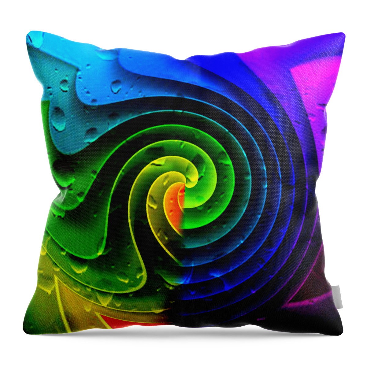 Abstract Throw Pillow featuring the photograph Tropical Rain by Kathy Kelly