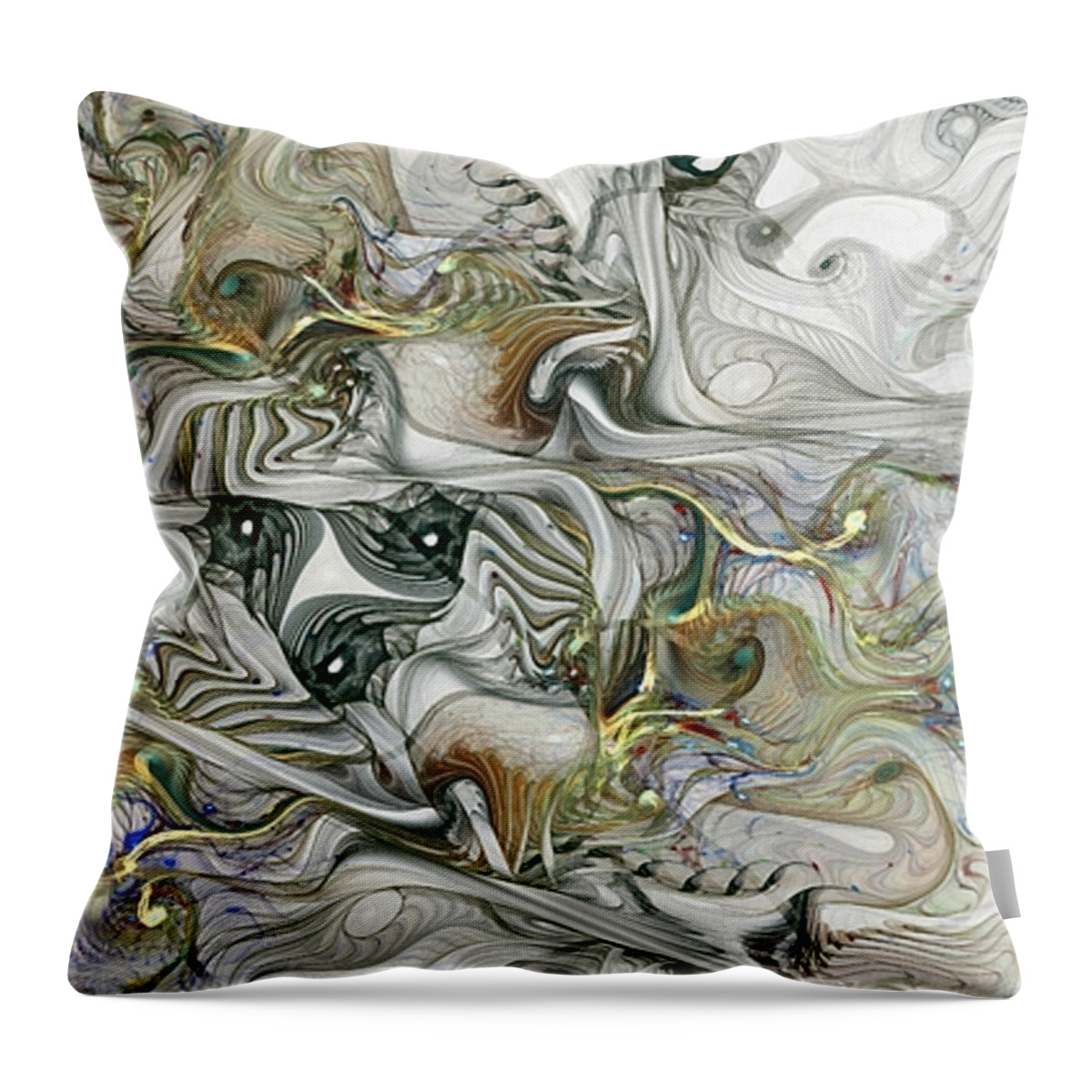 Fractal Throw Pillow featuring the digital art True Enough by Nirvana Blues