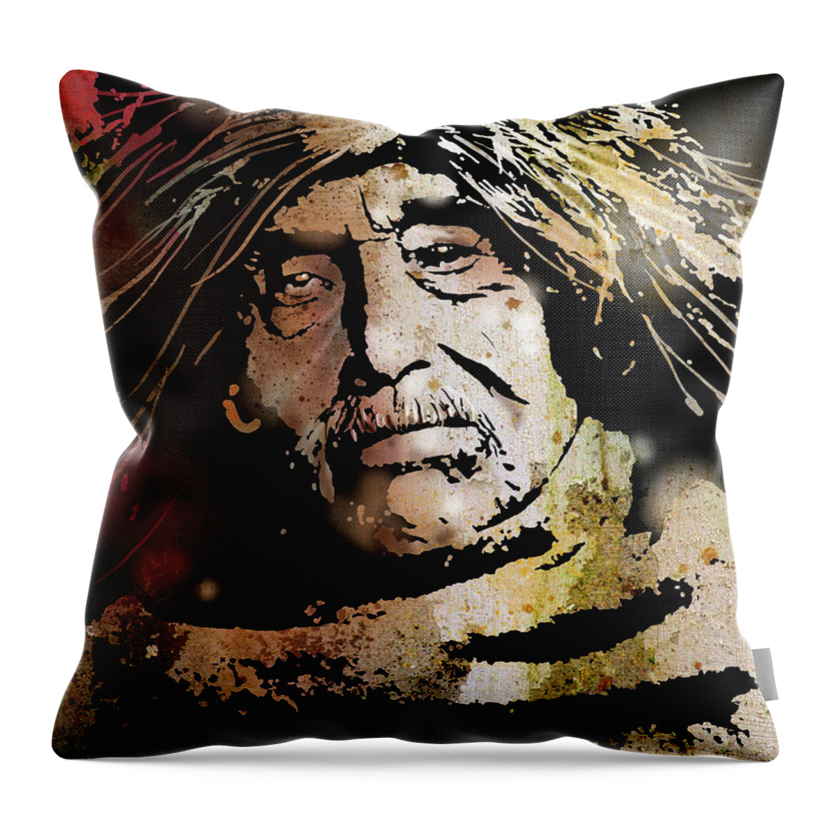 Native American Throw Pillow featuring the painting Tsawatenok Man by Paul Sachtleben