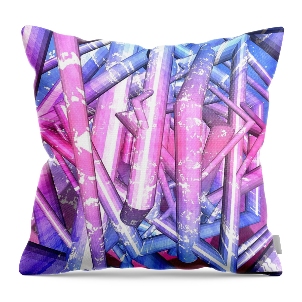 Tube Throw Pillow featuring the painting Tube by Mark Taylor