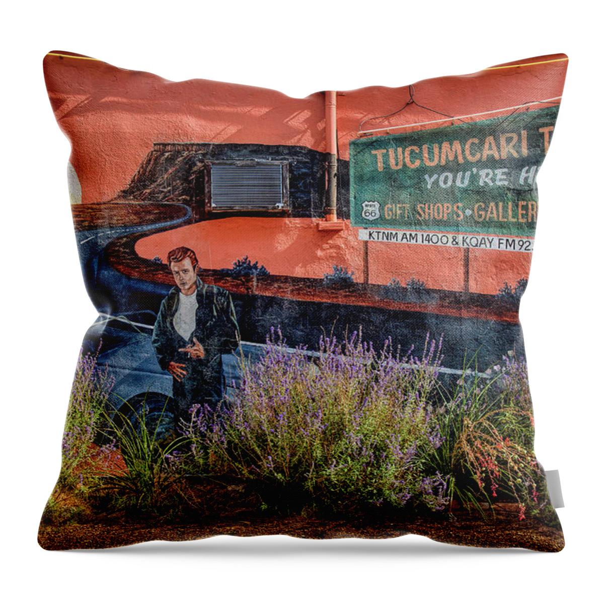 Route 66 Throw Pillow featuring the photograph Tucumcari Tonight by Diana Powell