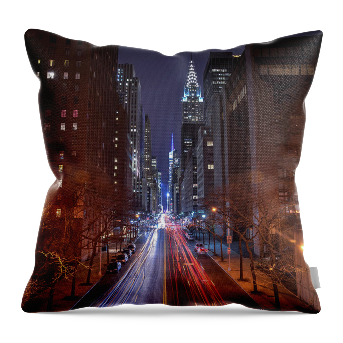 New York City Throw Pillow featuring the photograph Tudor Pl by Raf Winterpacht