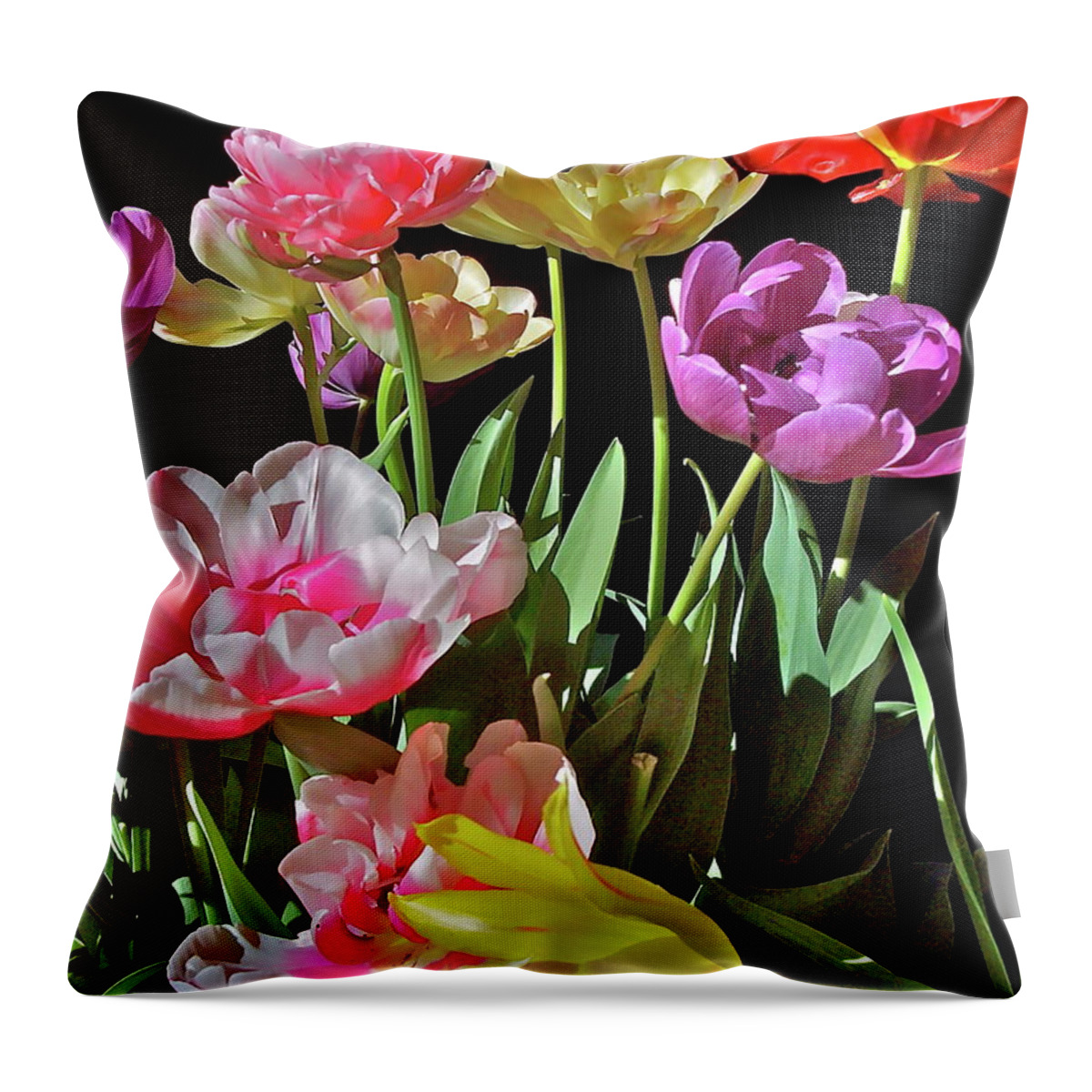Flowers Throw Pillow featuring the photograph Tulip 8 by Pamela Cooper