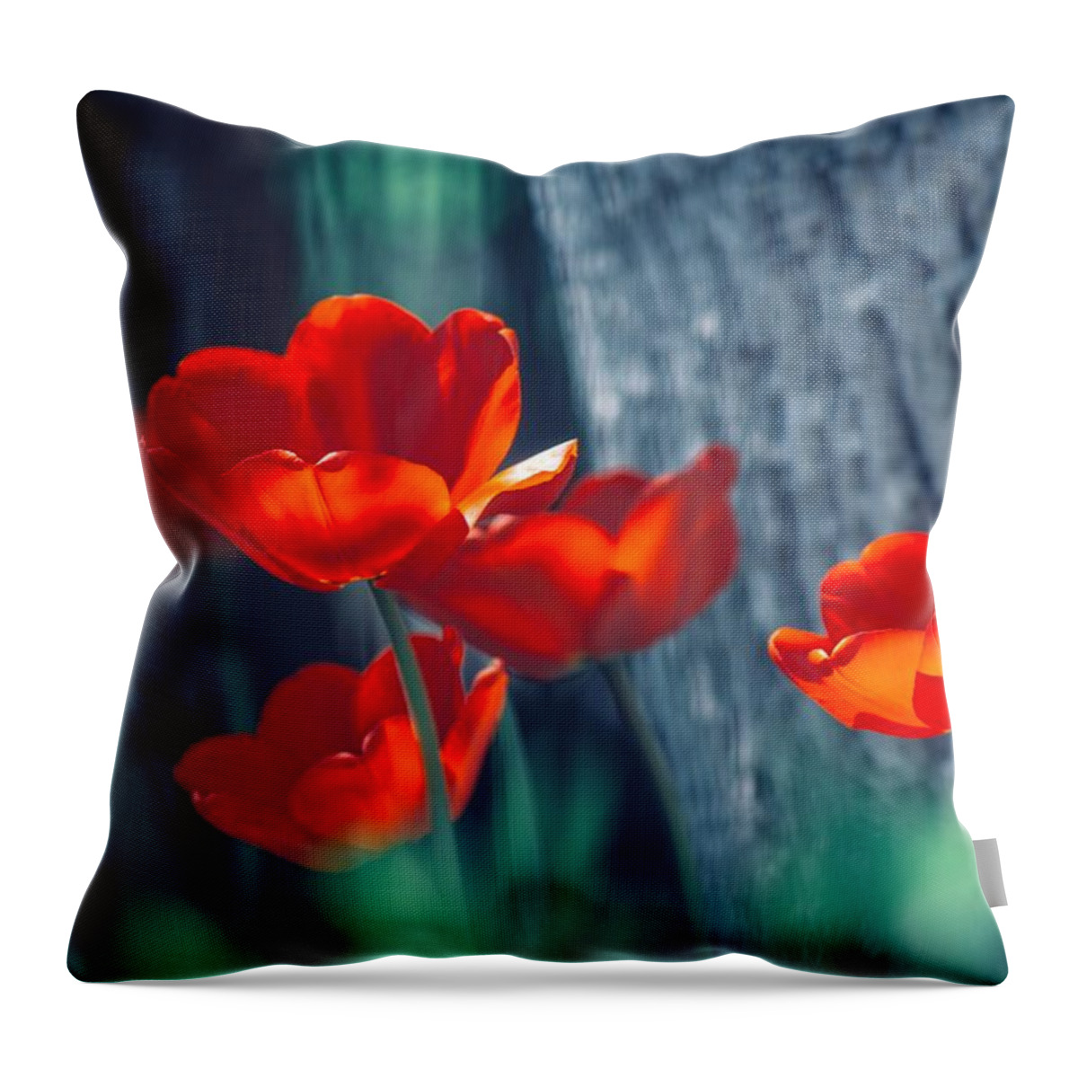 Tulip Throw Pillow featuring the digital art Tulip by Maye Loeser