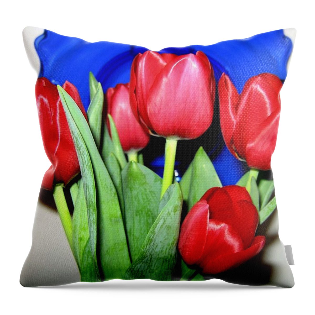 Tulips Throw Pillow featuring the photograph Tulipfest 1 by Will Borden