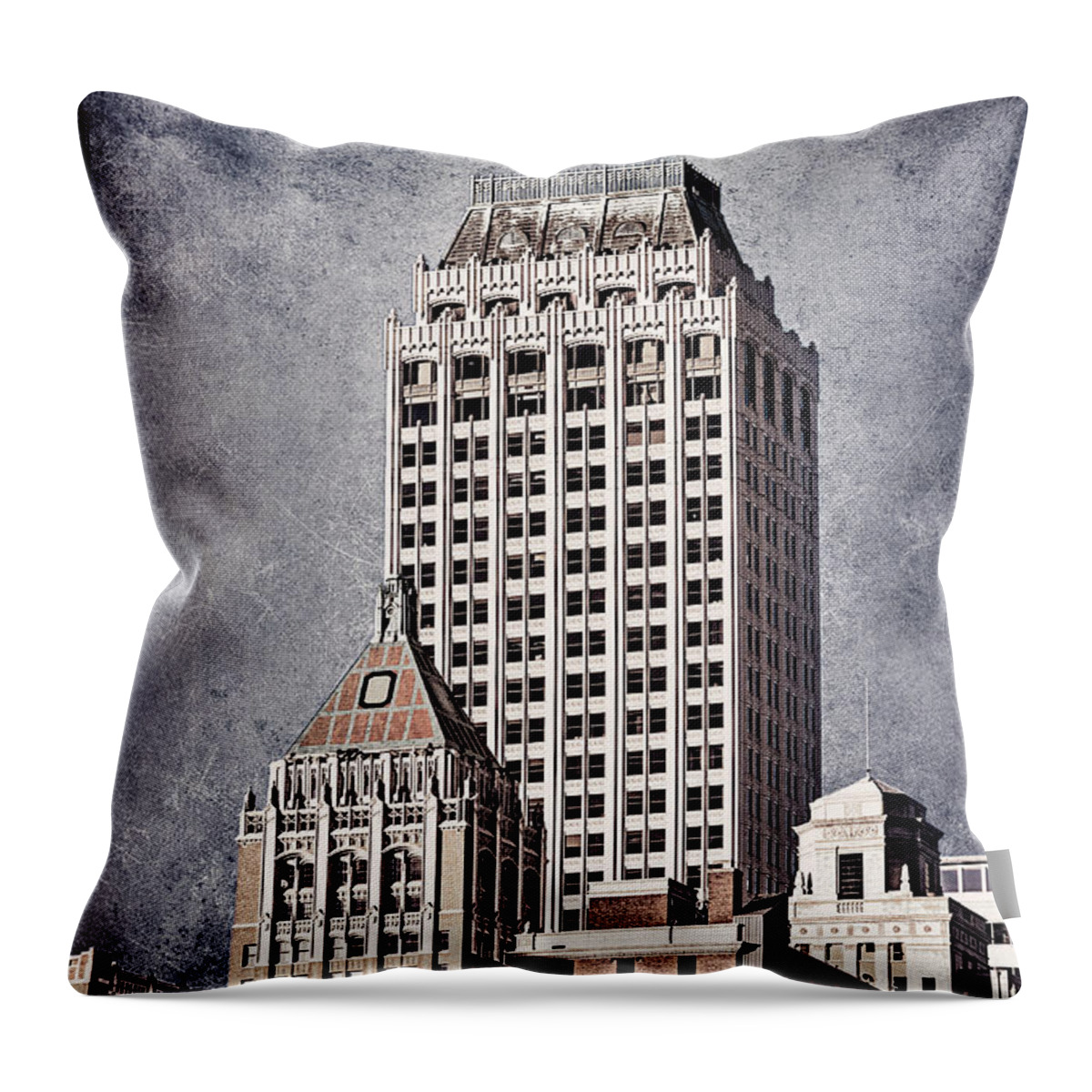 Tulsa Throw Pillow featuring the photograph Tulsa Art Deco I by Tamyra Ayles