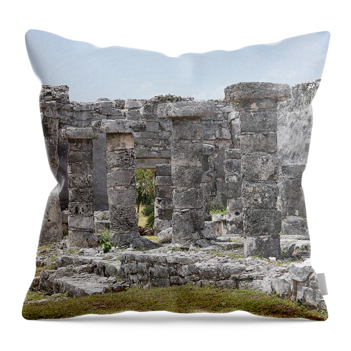 Culture Throw Pillow featuring the photograph Tulum 6 by Laurie Perry