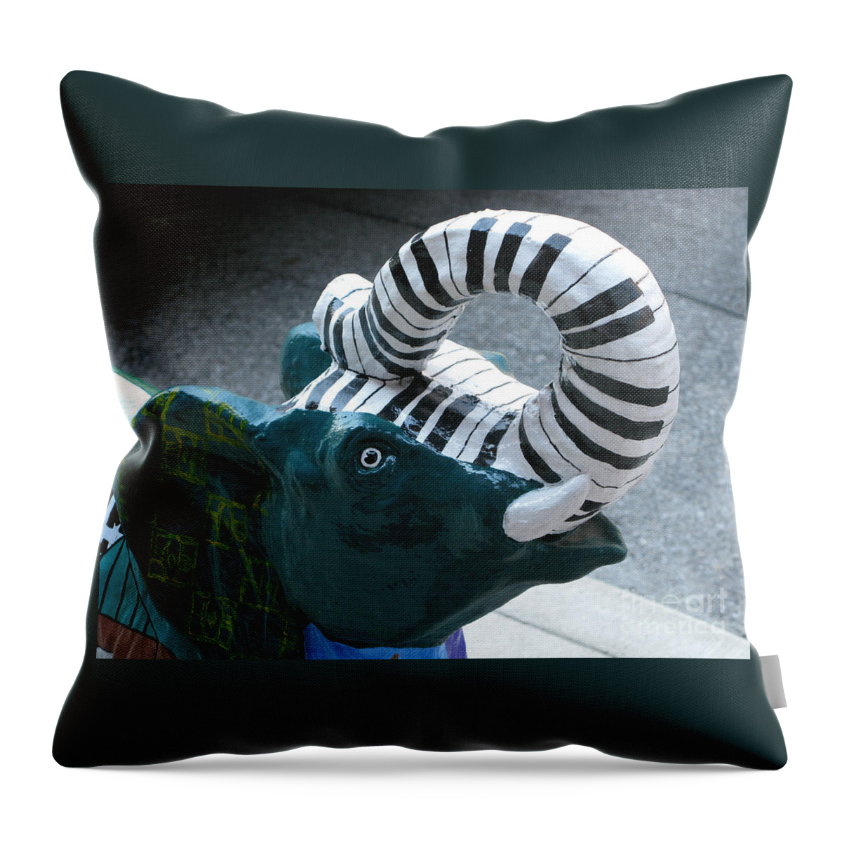 Keyboard Throw Pillow featuring the photograph Tuneful Trunk by Ann Horn