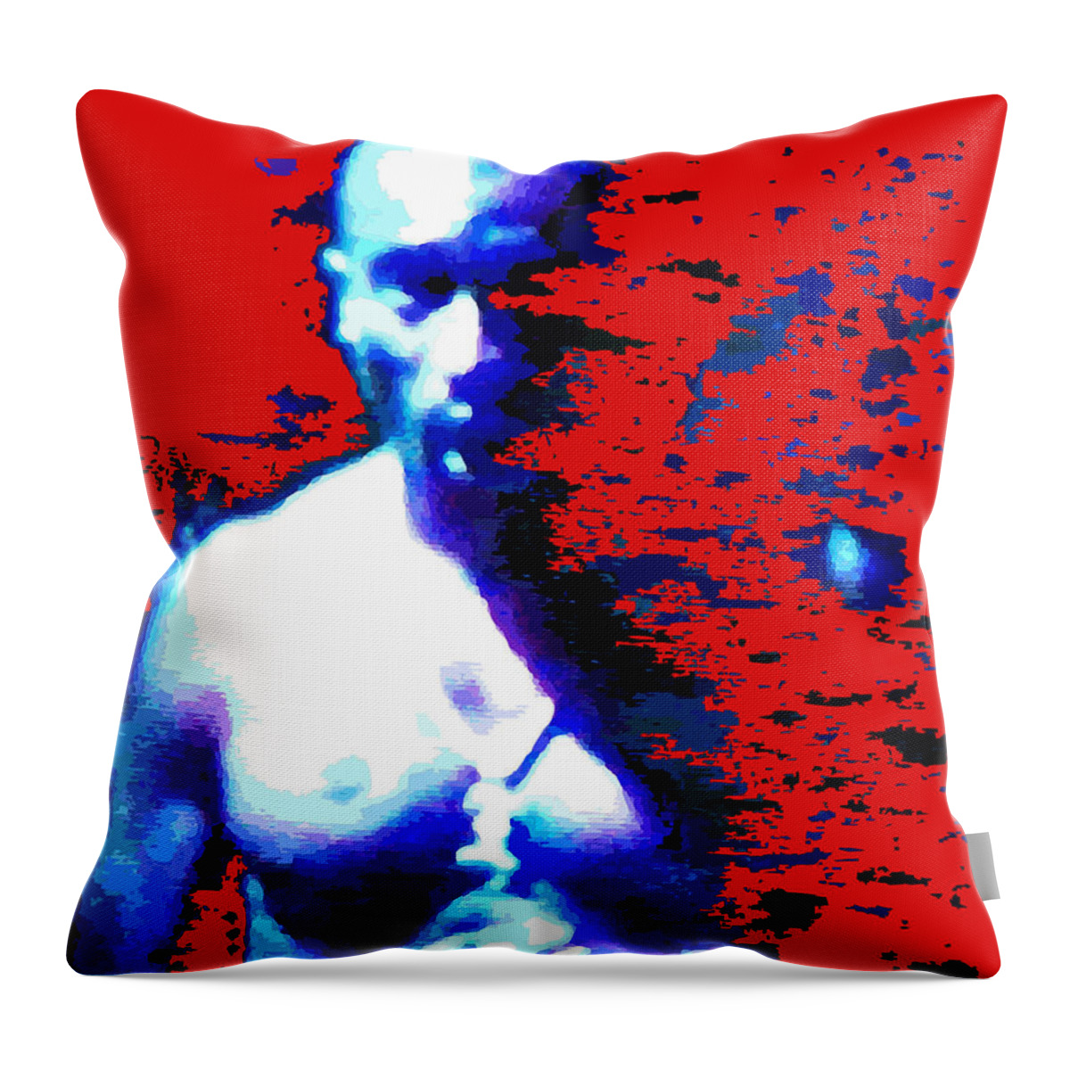 Portraits Throw Pillow featuring the digital art Tupac Unleashed by Walter Neal