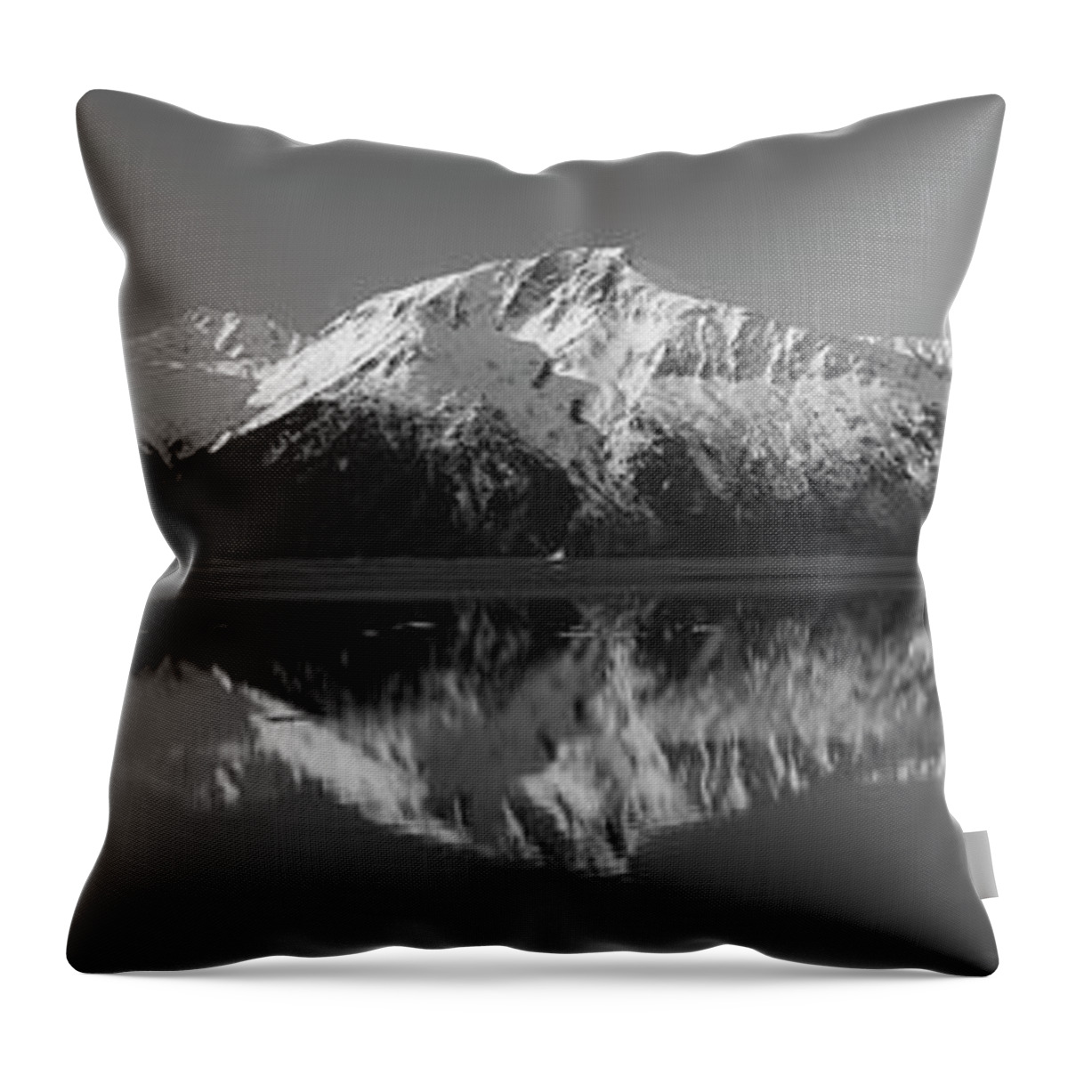 Alaska Throw Pillow featuring the photograph Turnagain Line by Ed Boudreau