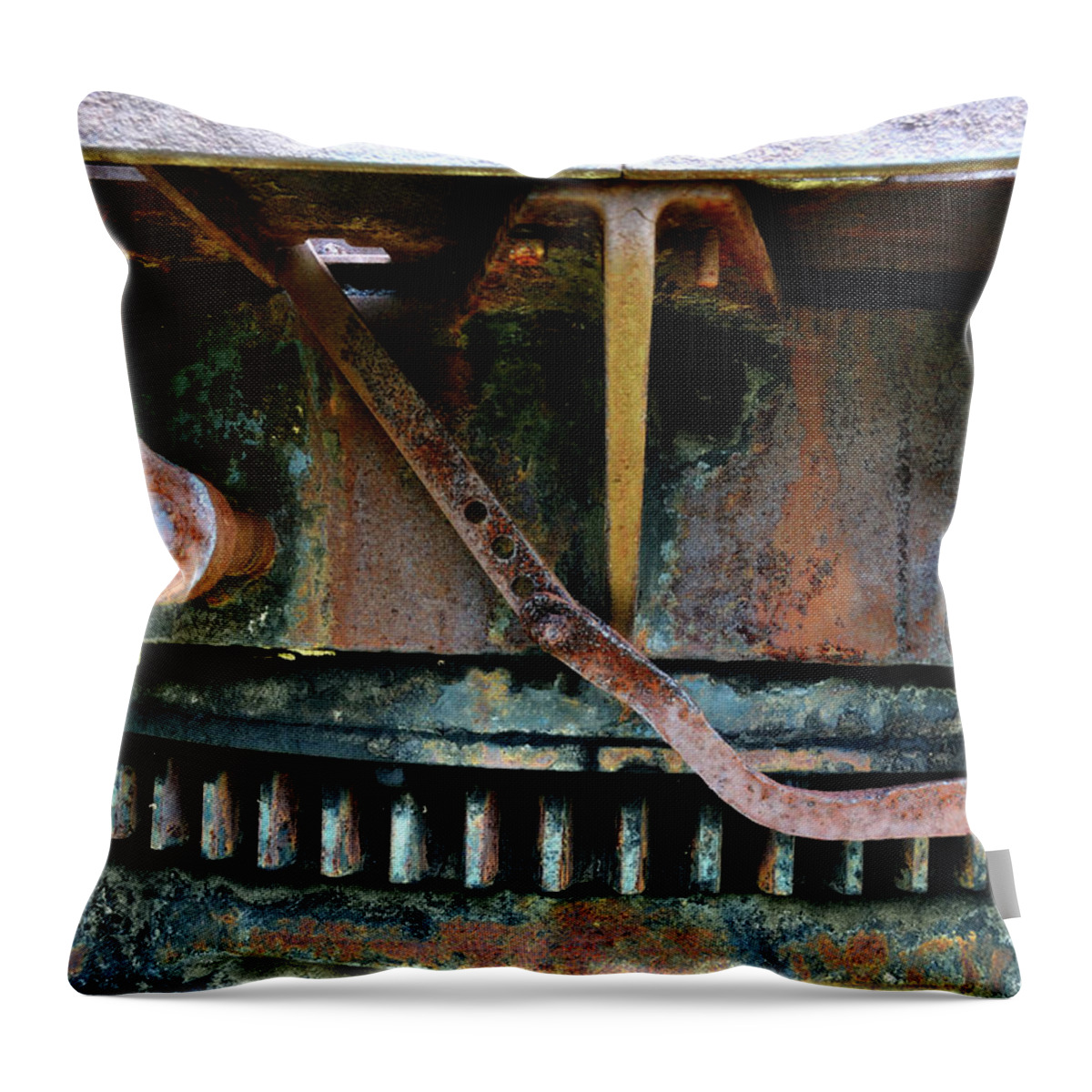 Railroad Throw Pillow featuring the photograph Turntable gear by George Taylor