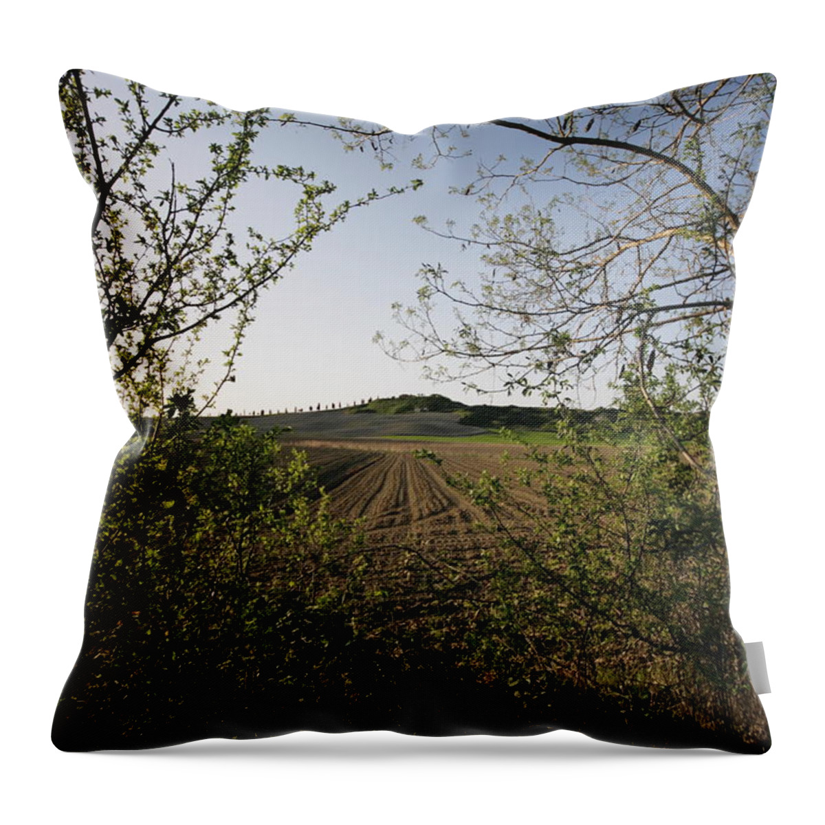 Crete Senesi Throw Pillow featuring the photograph Tuscany by Valentina Ceccatelli