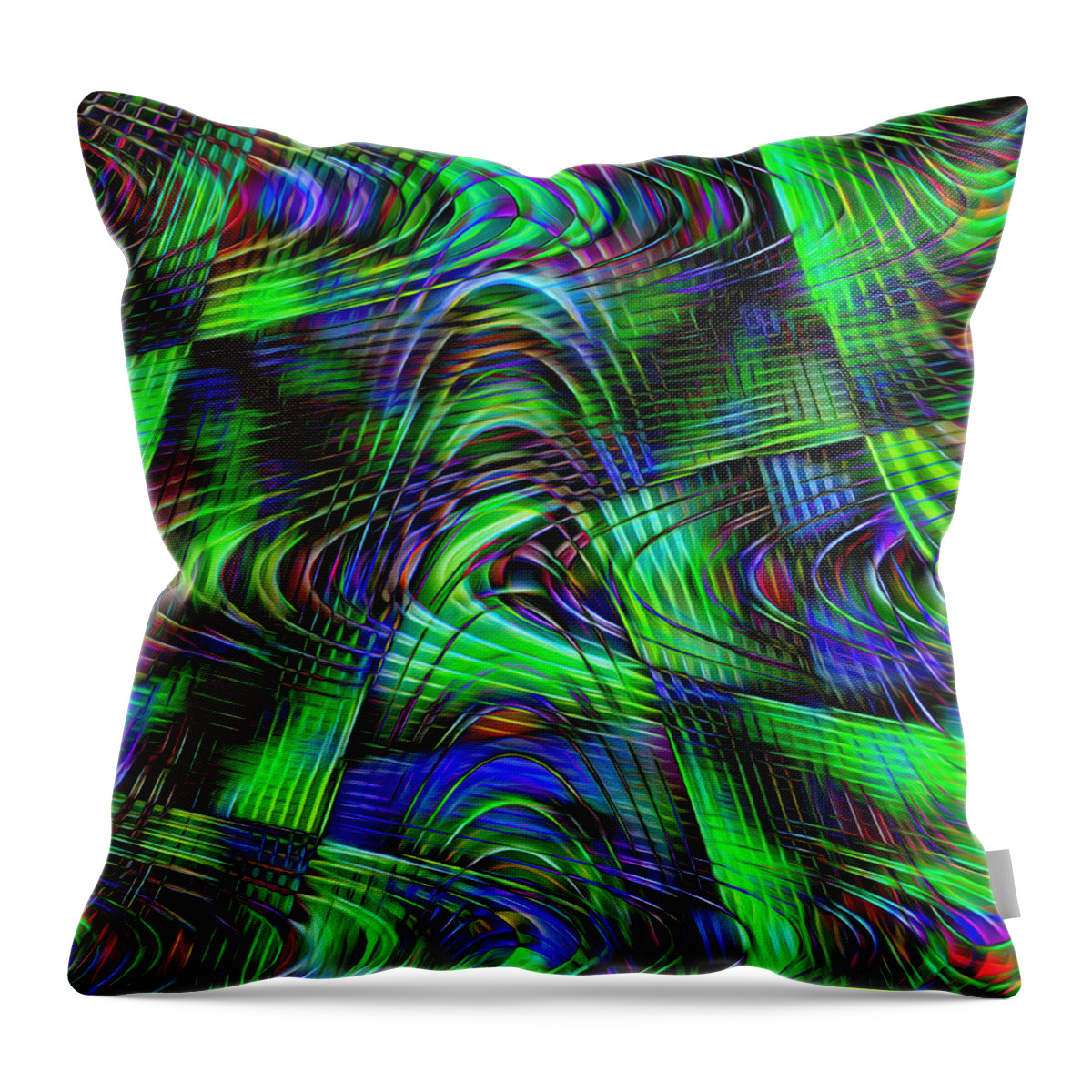 Abstract Throw Pillow featuring the digital art Twilight zone by Galeria Trompiz