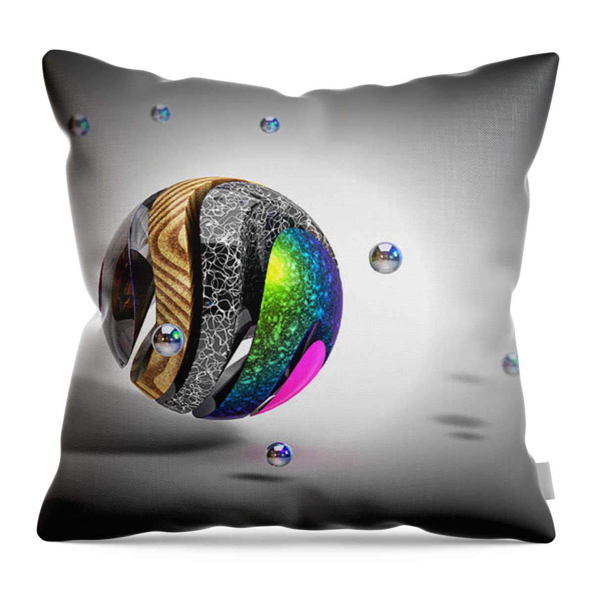 Abstract Throw Pillow featuring the digital art Twist and Shout by Adam Vance