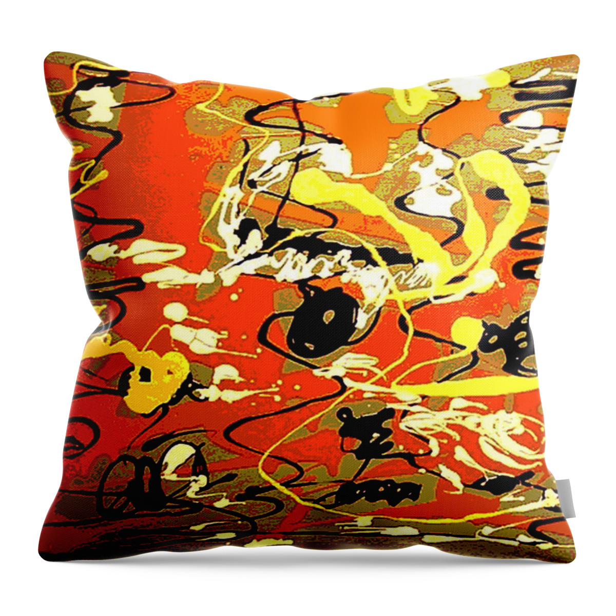 Abstract Throw Pillow featuring the painting Twister by Rusty Gladdish
