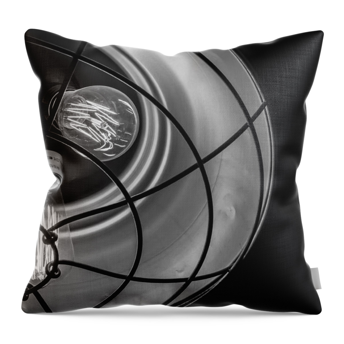 Background Throw Pillow featuring the photograph Two Burning Electric Bulbs by John Williams