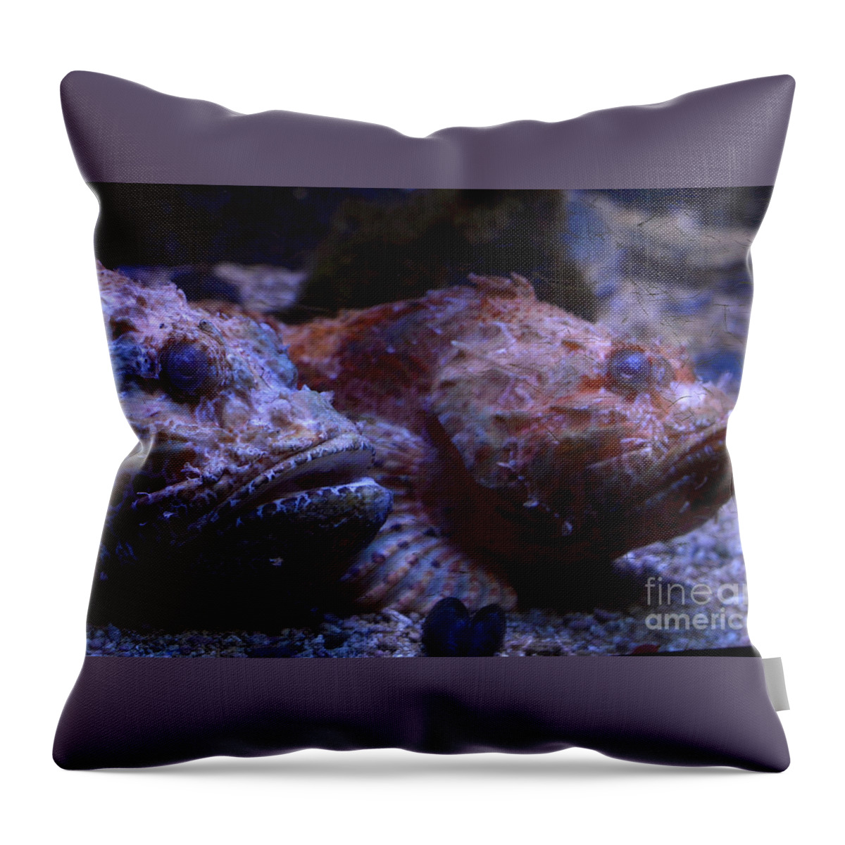 Fish Throw Pillow featuring the digital art Old Friends by Leo Symon